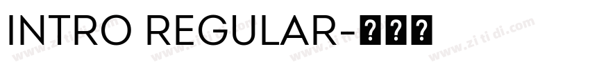INTRO REGULAR字体转换